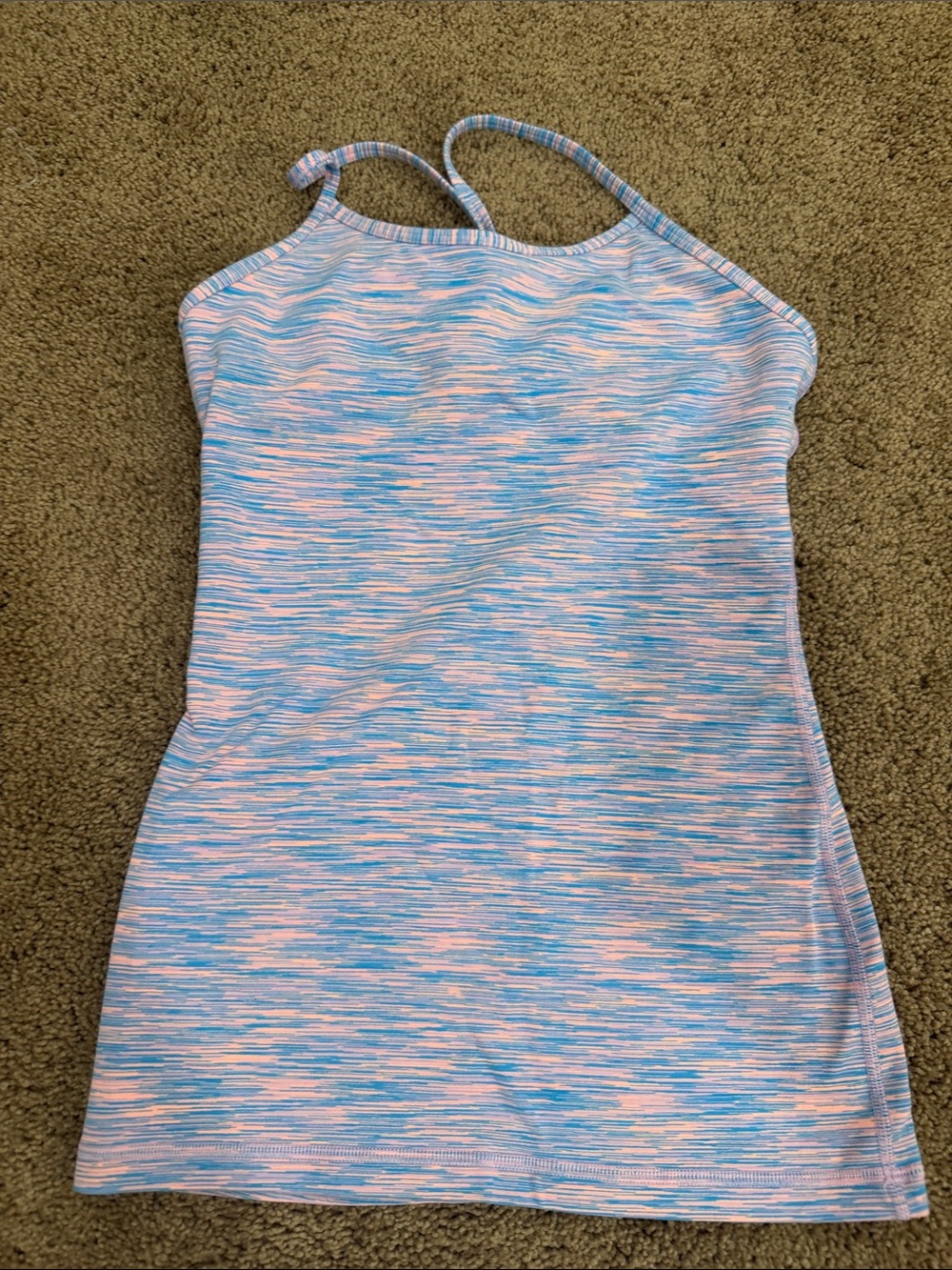 Ivivva Girls' Blue & Pink Space-Dye Halter Tank Top
